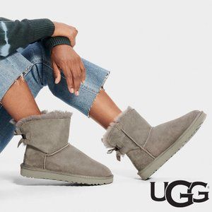 Light Gray Ugg Mini Bailey Bow II - sz. 9
